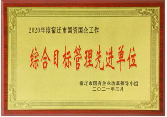 2020年度宿遷市國資國企工作綜合目標管理先進單位